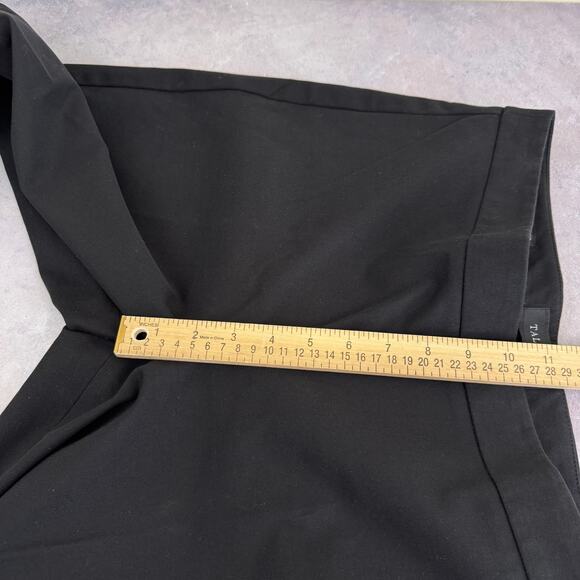 Talbots Pants Women's 10p Pet Black Chatham Ankle Side Zip Taper Leg Split Hem - Picture 8 of 11